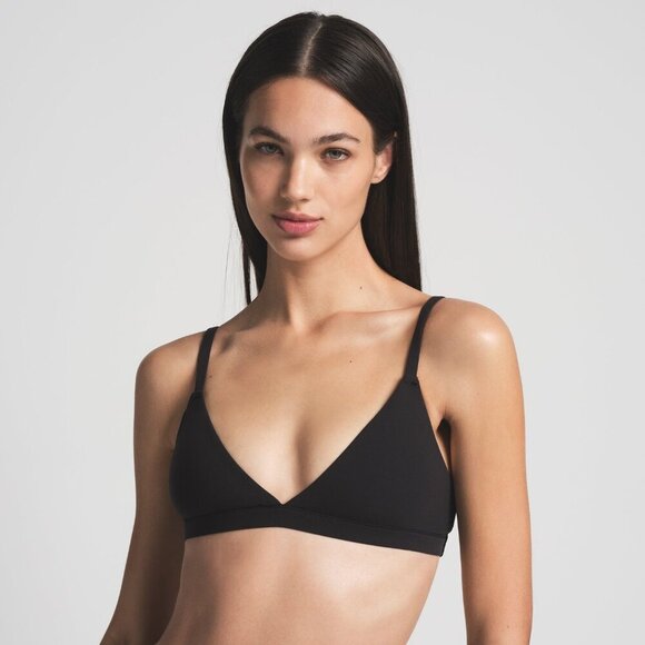 Skims Triangle Bralette Fits Everybody Black Onyx XS NWT - Picture 2 of 7